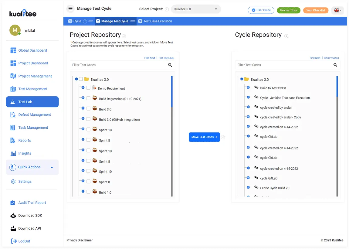 collaborate dashboard Test Management Tool 