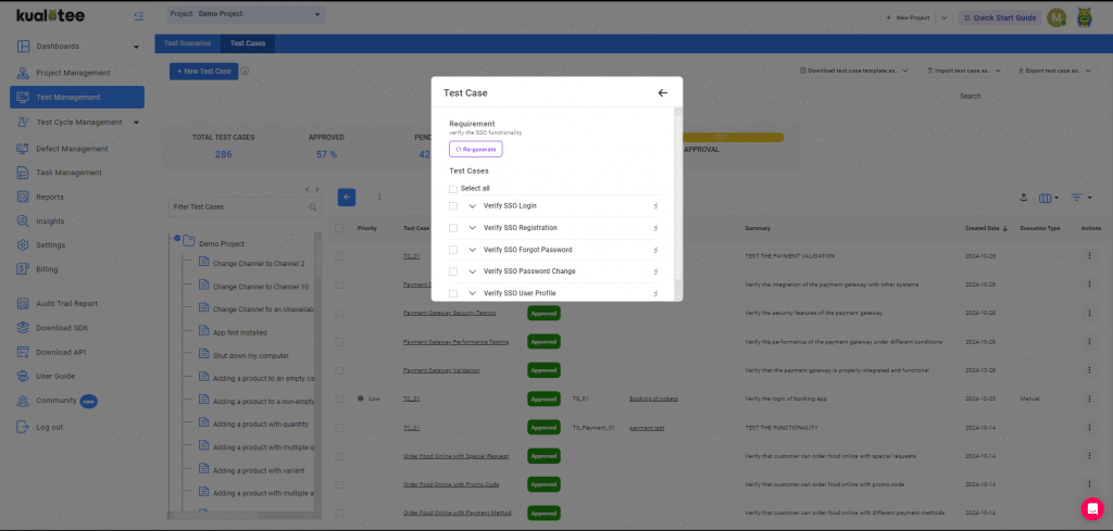 Test case - AI Test Case Generation