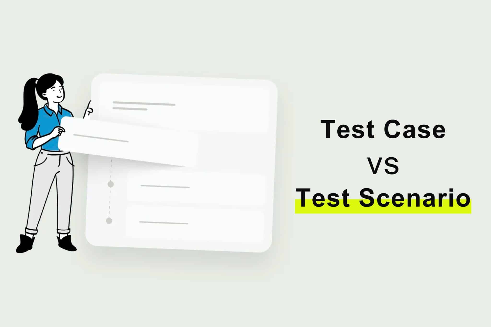 A person trying to figure out the difference between test case and test scenario.